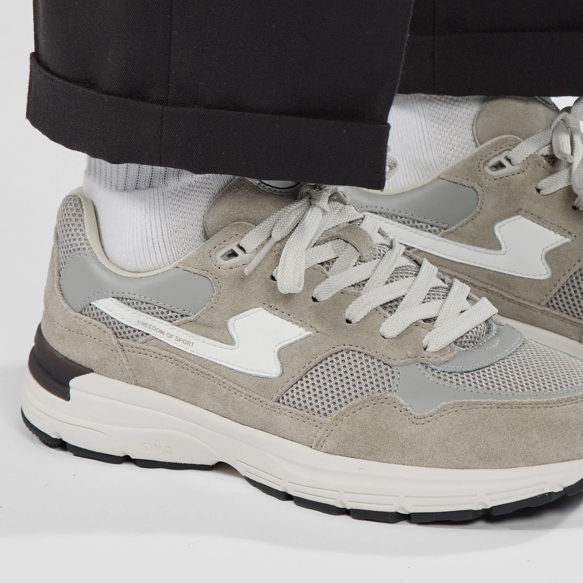 AMIEL S-STRIKE SUEDE MIX LIGHT GREY - Image 6